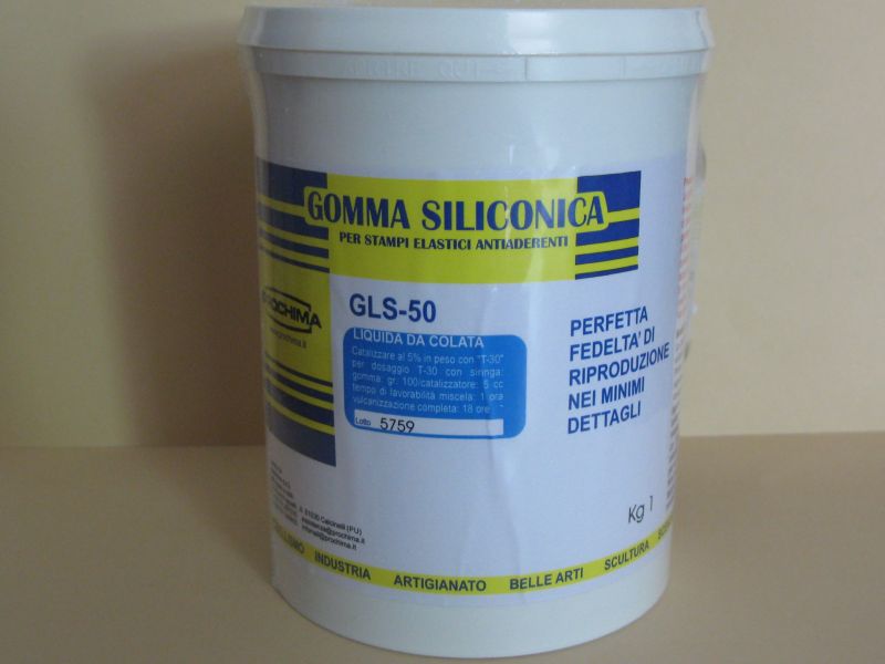 Gomma Siliconica GLS-50 liquida da colata bicomponente  1Kg